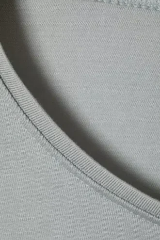 Slim Fit Long-Sleeved Lyocell Top – Light Blue-Ish Grey