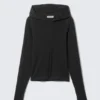 Slim Fit Lyocell Zip Hoodie – Black