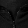 Slim Fit Lyocell Zip Hoodie – Black
