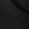 Slim Fit Ribbed Cotton T-Shirt – Black