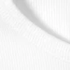 Slim Fit Ribbed Cotton T-Shirt – White