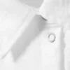 Slim Fit Short-Sleeved Crepe Shirt – White
