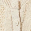 Slim Fit Textured Knit Cardigan – Off-White