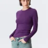 Slim Fitted Long Sleeve – Dark Purple