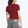 Slim Fitted T-Shirt – Dark Red
