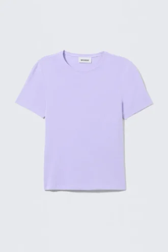 Slim Fitted T-Shirt – Light Purple