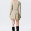 Slim Knitted Boat-Neck Sweater – Beige
