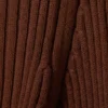Slim Knitted Boat-Neck Sweater – Rusty Brown