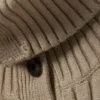 Slim Knitted Turtleneck Cardigan – Dusty Beige