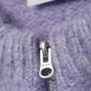 Slim Knitted Zip Cardigan – Lilac