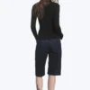 Slim Long-Sleeved Buttoned Cardigan – Striped Dark Grey