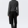 Slim Long-Sleeved Zip Shirt – Dark Grey Melange