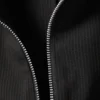 Slim Long-Sleeved Zip Shirt – Striped Black