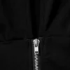 Slim Long-Sleeved Zip Top – Black