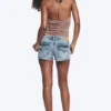 Slim Low Rise Denim Hotpants – Fresh Blue – Light Blue