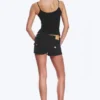 Slim Low Rise Denim Hotpants – Ink Black – Black