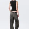 Slim Pierced Seam Sleeveless Top – Black