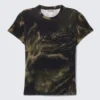Slim Printed Baby Tee – Dark Brown – Dragon