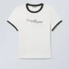 Slim Printed Short-Sleeved T-Shirt – White – Not for Everyone