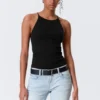 Slim Racerback Tank Top – Black