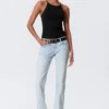Slim Racerback Tank Top – Black