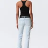 Slim Racerback Tank Top – Black