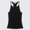 Slim Racerback Tank Top – Black