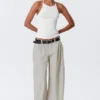 Slim Racerback Tank Top – Off-White
