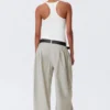 Slim Racerback Tank Top – Off-White