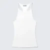 Slim Racerback Tank Top – Off-White