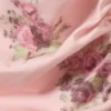 Slim Ruched Off-Shoulder Top – Pink – Floral