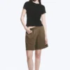 Slim Short-Sleeved Cotton T-Shirt – Black