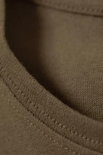 Slim Short-Sleeved Cotton T-Shirt – Dark Mole