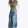 Slim Short-Sleeved Cotton T-Shirt – Dusty Khaki Green