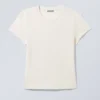 Slim Short-Sleeved Cotton T-Shirt – Off-White