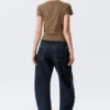 Slim Short-Sleeved Cotton T-Shirt – Washed Dark Beige