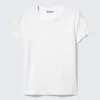 Slim Short-Sleeved Cotton T-Shirt – White