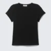 Slim Short-Sleeved V-Neck T-Shirt – Black