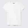 Slim Short-Sleeved V-Neck T-Shirt – White
