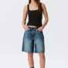 Slim Square Neck Ribbed Tank Top – Black