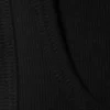 Slim Square Neck Ribbed Tank Top – Black
