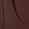 Slim Square Neck Ribbed Tank Top – Burgundy