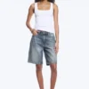 Slim Square Neck Ribbed Tank Top – White