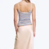Slim Strap Tank Top – Blue/Pink Multistripe