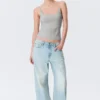 Slim Strap Tank Top – Grey Melange