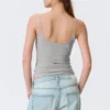 Slim Strap Tank Top – Grey Melange
