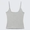Slim Strap Tank Top – Grey Melange