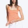 Slim Strap Tank Top – Striped Pink/Orange