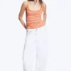 Slim Strap Tank Top – Striped Pink/Orange
