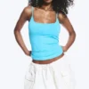 Slim Strap Tank Top – Turquoise